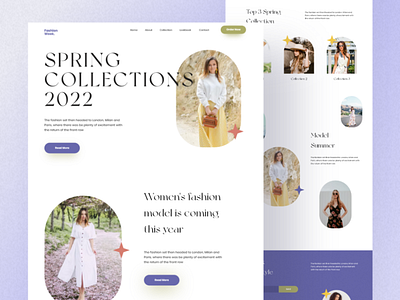 Spring Fashion Landing Page clean clothing family fashion hero website kids landing page man minimalist web spring tshirt ui ui design ux ux design web design woman