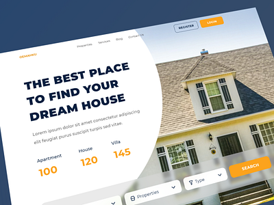 Oemahku - Hero Real Estate Landing Page