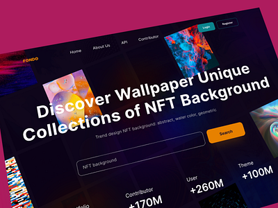 Fondo - Hero NFT Background Landing Page