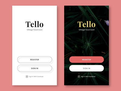 Log In - UI Design Tello App app design food app mobile app design ui design uilogin uiux uiuxdesign