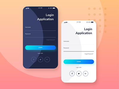 UI Login Aplication Design appmobile dribbbble gradient login ui ui design uidaily uimobile uiux uiuxdesigner ux uxigers