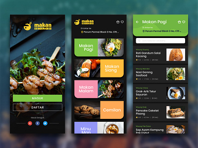Makan Makan Design App breakfast designapp dinner food app launch makanmakan mobile ui ui uiappmobile uidesigner uiux uiuxdesign uxigers