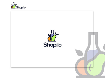 Shopilo online fruite juice branding creative flat fruit juice minimalist online shop online store simple