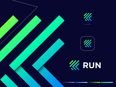 Letter "R" Run logo.