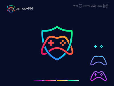 Games VPN. app logo best logo brand brand identity brand logo branding games icon logo logo design logo designer logomark logos private security symbol tech technology vpn vpn logo