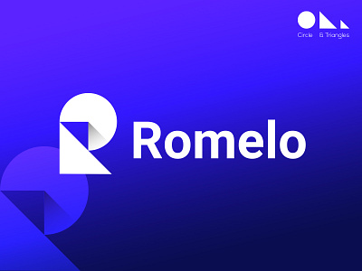 Romelo. app blue brand design branding brandmark icon identity lettermark logo logo design logodesign logomark logos logotype mark minimal popular r letter r logo vector