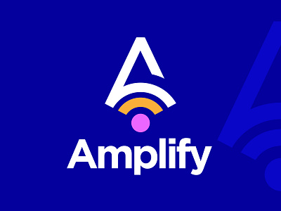 Amplify. a logo amplify app blue brand design branding brandmark icon lettermark logo logo design logodesign logomark logotype mark minimal popular symbol tech vector