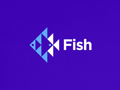 Fish logo. animal app blue brand brand design branddesign branding brandmark fish food logo logo design logodesign logomark logotype mark minimal monogram simple solid