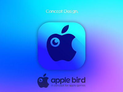Apple Brid. Concept design. Redesign. animal app apple bird brand brand design branding clean concept design flat icon ios logo logo design logotype mark minimal simple symbol