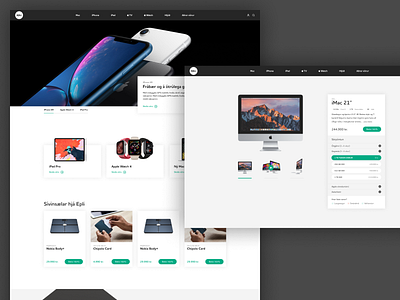 Epli apple clean dark ecommerce landing page product page products store