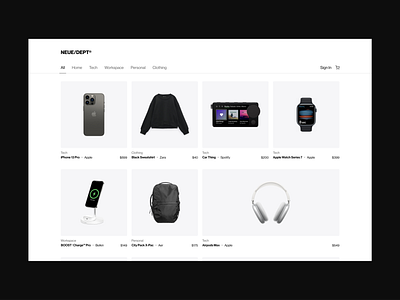 eCommerce shop