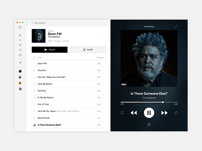 Desktop Music Player dailyui music musicplayer productdesign ui ux