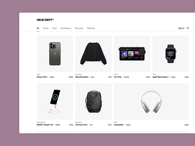 eCommerce app ecommerce minimal modern ui ux web webdesign