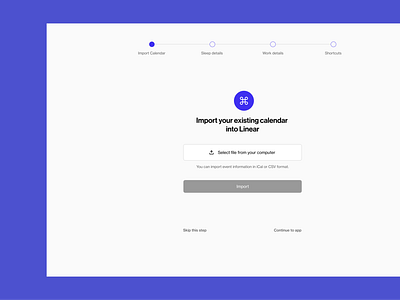 Onboarding app automation calendar minimal modern onboarding productivity ui ux webdesign