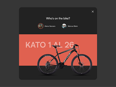 Biker Profile bike biker clean data visualization interactive minimal modern ui ux web app