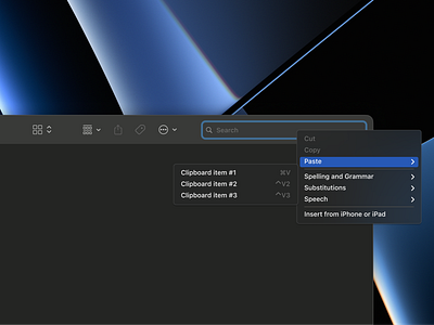 macOS native clipboard apple clipboard design system mac macos ui ux web app web design