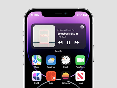 Spotify Widget app app design clean ios ios widget modern spotify ui visual design widget widget design