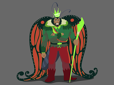King of the Butterflies characterdesign concept art vector illustration
