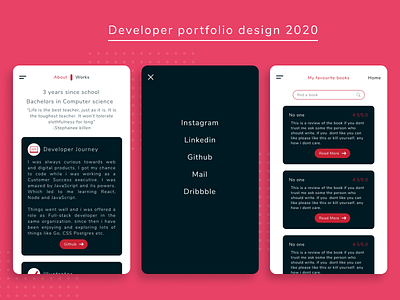 Portfolio design mobile design landing page minimal mobile design portfolio portfolio design ui ux web