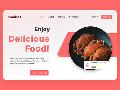 Foodies - Food Landing Page Design