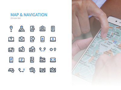 Map and Navigation artwork design icon icon design icon set iconset inspiration logo outline ui ux vector