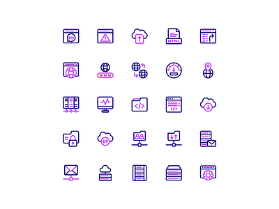 Internet Icon Set color palette