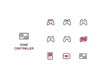 Game Controller icon set controller design game icon iconday iconset inspiration line monoline