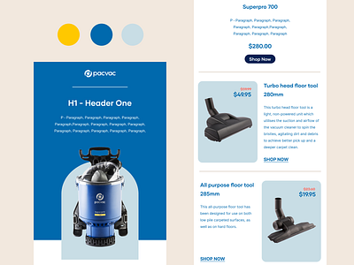 Pacvac email design