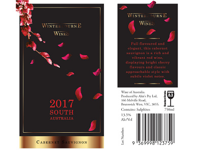 Winterbourne graphic design wine wine branding wine labels