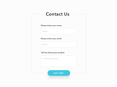 Contact Us - Daily UI #028 028 contact contactus dailyui