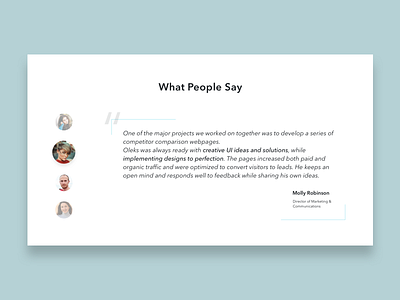 Testimonials - Daily UI #039 039 dailyui testimonials