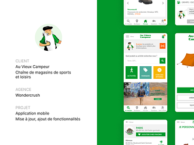 Sport's retail application app flat minimal ui web