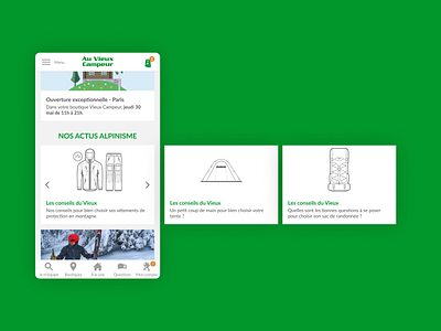 Sport's retail application app flat minimal ui web