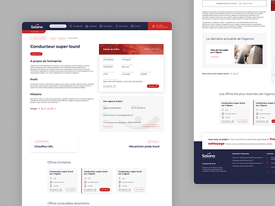 Job searching website minimal ui web