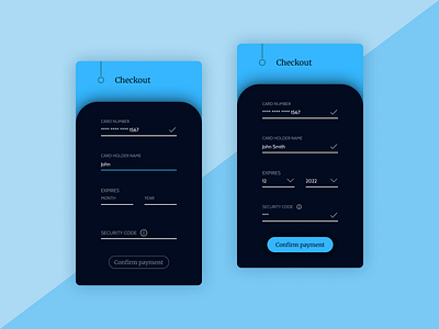 #dailyui #002 Checkout checkout dailyui dailyui 002 dark ui mobile