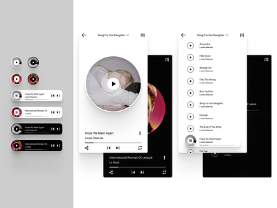 #dailyui #009 Music player 009 black and white dailyui minimal mobile music player