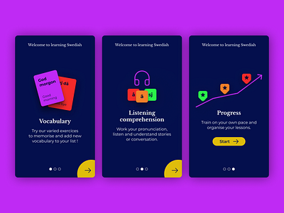 #dailyui #023 Onboarding 023 dailyui educational mobile onboarding