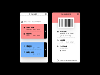 #dailyui #024 Boarding pass 024 boarding pass dailyui mobile