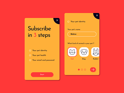 #dailyui #026 Subscribe 026 dailyui mobile pet care subscribe