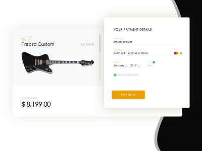 Daily UI 002 - Credit Card checkout credit card ecommerce minimal payment ui ui design