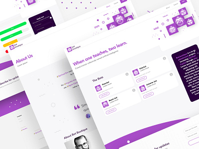 Bot Collection Website illustration landing page minimal uxui vector webflow