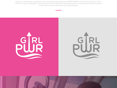 Girl Power branding clean creative design flat icon lettering logo minimal