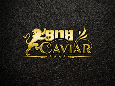 808 Caviar branding caviar clean creative design flat illustration illustrator lion lions minimal typography