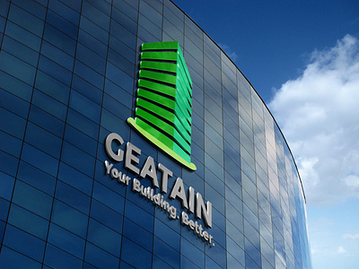 Real estate Geatain branding clean creative design flat logo minimal