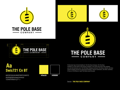 Pole Base Logo design branding clean creative design flat icon identity illustration lettering logo minimal