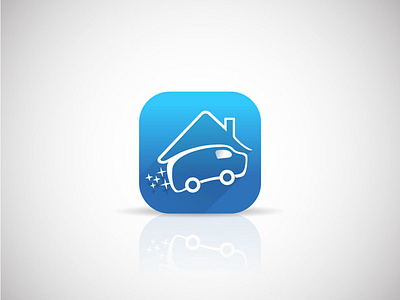 Car Wash app Icon app brand branding clean creative design flat icon icons identity illustration illustrator lettering logo minimal ux vector