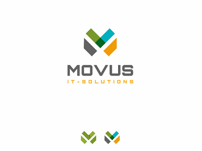 MOVUS | it Solutions app branding clean creative design flat icon illustration it it company it logo lettering logo mark minimal modern movus solutions