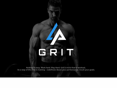Grit Physical Fitness logo app brand branding clean creative design flat icon illustration illustrator lettering logo minimal