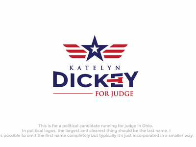 Ketelyn Dicky branding clean creative flat icon illustration judge logo political star us