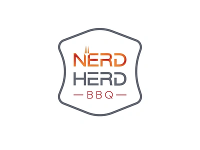 NERD HERD BBQ logo app brand branding clean creative design flat icon identity illustration illustrator lettering logo minimal vector